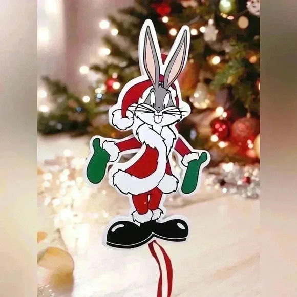 Kurt Adler TM&C 1996 Warner Brothers Wooden Bugs Bunny Movable Ornament VTG - Picture 4 of 6
